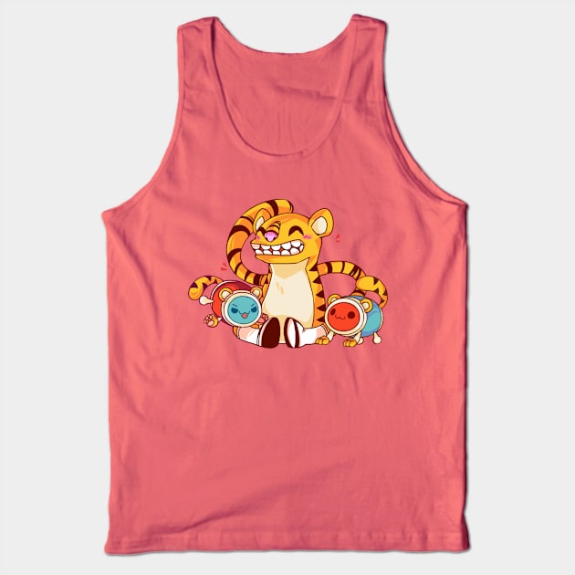 Taiko no Tatsujin - Don, Katsu and Toramai Tank Top by Wadaiko